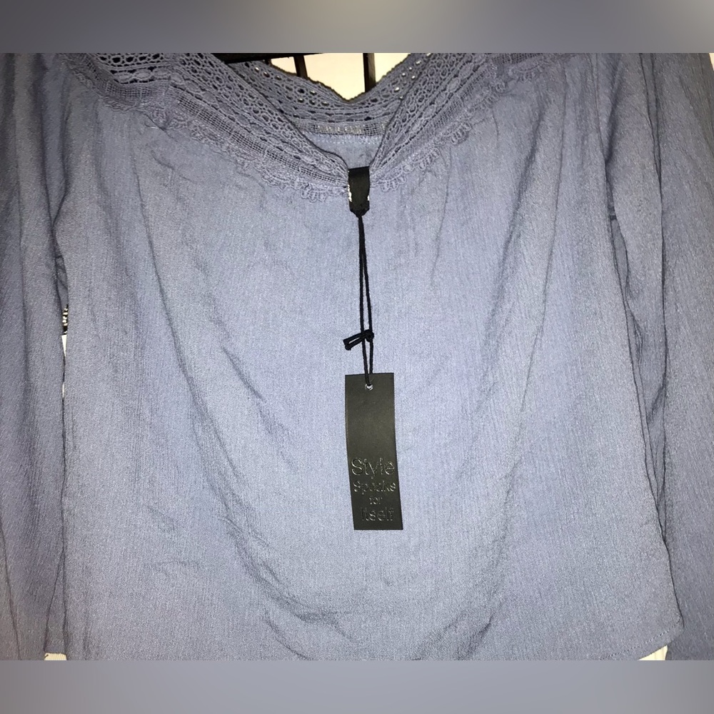 Off The Shoulders | Light Blue Shirt | L